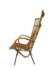 Mid-Century Modern Italian High Back Armchair, 1960s